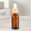Clear essential oil amber round dropper glass bottle - Image 11
