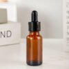 Clear essential oil amber round dropper glass bottle - Image 4