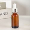 Clear essential oil amber round dropper glass bottle - Image 7