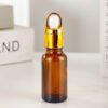 Clear essential oil amber round dropper glass bottle - Image 9